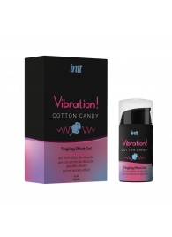 Жидкий вибратор Vibration Cotton Candy с ароматом сахарной ваты - 15 мл. - INTT - купить с доставкой в Коломне