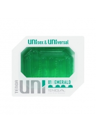 Зеленый мастурбатор-стимулятор Tenga Uni Emerald - Tenga - в Коломне купить с доставкой