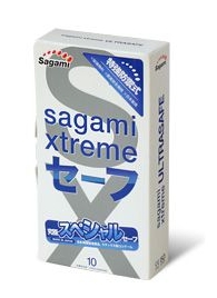 Презервативы Sagami Xtreme Ultrasafe с двойным количеством смазки - 10 шт. - Sagami - купить с доставкой в Коломне
