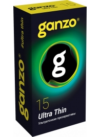 Прозрачные ультратонкие презервативы Ganzo Ultra thin - 15 шт. - Ganzo - купить с доставкой в Коломне