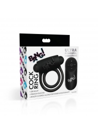 Черное эрекционное виброкольцо 28X Remote Control Vibrating Cock Ring   Bullet - XR Brands - в Коломне купить с доставкой