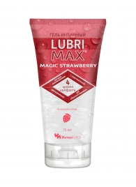 Интимный гель-смазка на водной основе Lubrimax Magic Strawberry - 75 мл. - ИнтелБИО - купить с доставкой в Коломне