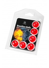 Набор из 6 шариков с массажным маслом Brazilian Balls с охлаждающим и разогревающим эффектом - Secret Play - купить с доставкой в Коломне