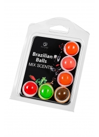 Набор из 6 шариков с ароматизированными массажными маслами Brazilian Balls - Secret Play - купить с доставкой в Коломне