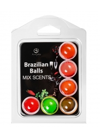 Набор из 6 шариков с ароматизированными массажными маслами Brazilian Balls - Secret Play - купить с доставкой в Коломне