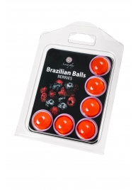 Набор из 6 шариков с массажным маслом Brazilian Balls с ароматом ягод - Secret Play - купить с доставкой в Коломне