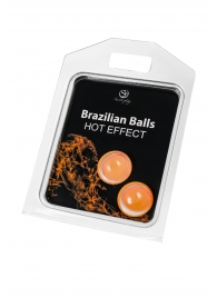 Набор из 2 шариков с массажным маслом Brazilian Balls с разогревающим эффектом - Secret Play - купить с доставкой в Коломне