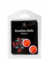 Набор из 2 шариков с массажным маслом Brazilian Balls с ароматом ягод - Secret Play - купить с доставкой в Коломне