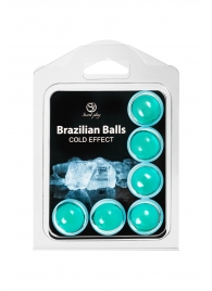 Набор из 6 шариков с массажным маслом Brazilian Balls с охлаждающим эффектом - Secret Play - купить с доставкой в Коломне