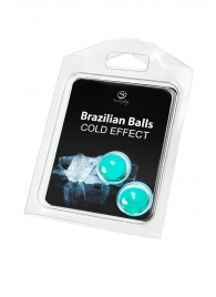 Набор из 2 шариков с массажным маслом Brazilian Balls с охлаждающим эффектом - Secret Play - купить с доставкой в Коломне