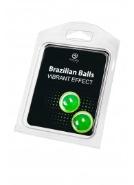 Набор из 2 шариков с массажным маслом Brazilian Balls с эффектом вибрации - Secret Play - купить с доставкой в Коломне