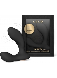 Черный вибростимулятор простаты Hugo 2 - Lelo - в Коломне купить с доставкой