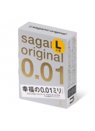 Презервативы Sagami Original 0.01 L-size увеличенного размера - 2 шт. - Sagami - купить с доставкой в Коломне