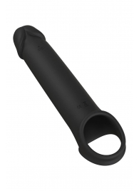 Черная насадка-удлинитель с вибрацией Vibrating Extender With Remote - Dream Toys - в Коломне купить с доставкой