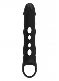 Черная насадка-удлинитель Vibrating Extender With Remote с вибрацией - Dream Toys - в Коломне купить с доставкой