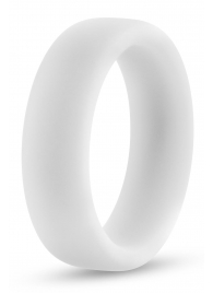 Белое люминесцентное эрекционное кольцо Silicone Glo Cock Ring - Blush Novelties - в Коломне купить с доставкой