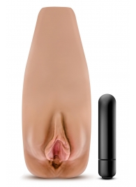 Маструбатор-вагина с вибрацией Soft   Wet Renata Realistic Tan Masturbator - Blush Novelties - в Коломне купить с доставкой