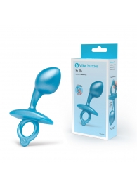 Голубая анальная пробка для массажа простаты Bulb Silicone Prostate Plug - 10,7 см. - b-Vibe - в Коломне купить с доставкой