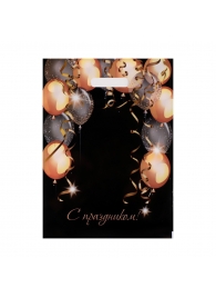 Пакет с вырубной ручкой и принтом в виде шариков (30х40 см) - Сима-Ленд - купить с доставкой в Коломне