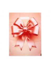 Пакет с принтом в виде банта с вырубной ручкой (30х40 см) - Сима-Ленд - купить с доставкой в Коломне