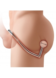 Кольцо на пенис с анальным стимулятором Stainless Steel Anal Hook   Cock Ring - BlueLine - в Коломне купить с доставкой
