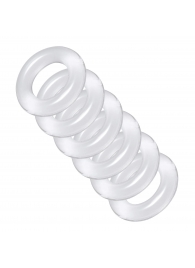Комплект из 6 прозрачных эрекционных колец Ring Master Custom Ball Stretcher Kit - XR Brands - в Коломне купить с доставкой