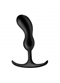 Черный массажер простаты с утяжелителями Premium Silicone Weighted Prostate Plug Medium - 16,3 см. - XR Brands - в Коломне купить с доставкой