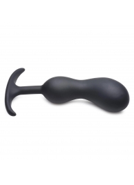 Черный массажер простаты с утяжелителями Premium Silicone Weighted Prostate Plug Large - 18,8 см. - XR Brands - в Коломне купить с доставкой