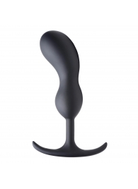 Черный массажер простаты с утяжелителями Premium Silicone Weighted Prostate Plug Large - 18,8 см. - XR Brands - в Коломне купить с доставкой