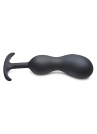 Черный массажер простаты с утяжелителями Premium Silicone Weighted Prostate Plug XL - 20,8 см. - XR Brands - в Коломне купить с доставкой