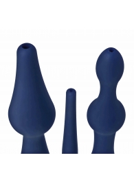 Набор из 3 универсальных насадок для анального душа Universal 3 Piece Silicone Enema Attachment Set - XR Brands - купить с доставкой в Коломне