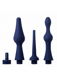 Набор из 3 универсальных насадок для анального душа Universal 3 Piece Silicone Enema Attachment Set - XR Brands - купить с доставкой в Коломне