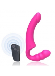 Розовый безремневой страпон Straples Strap-On Dildo - Erokay - купить с доставкой в Коломне