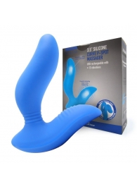 Синий вибромассажер простаты 3,5’’ Curve P-spot Massager - 12 см. - Erokay - в Коломне купить с доставкой