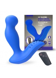 Синий вибромассажер простаты 3,5’’ Remote Control P-spot Massager - 12,5 см. - Erokay - в Коломне купить с доставкой