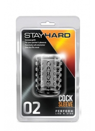 Прозрачная насадка на пенис с шишечками STAY HARD COCK SLEEVE 02 CLEAR - Blush Novelties - в Коломне купить с доставкой