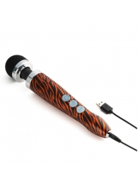 Беспроводной wand-вибратор Doxy Die Cast 3R с тигровым принтом на рукояти - 28 см. - Doxy