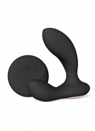 Черный вибромассажер простаты с пультом ДУ Hugo 2 Remote - Lelo - в Коломне купить с доставкой