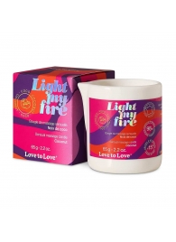 Массажная свеча Light My Fire Coconut с ароматом кокоса - 65 гр. - Love to Love - купить с доставкой в Коломне