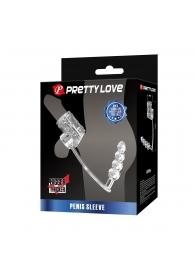 Прозрачная насадка на пенис и мошонку с анальным стимулятором Rilley - Baile - в Коломне купить с доставкой