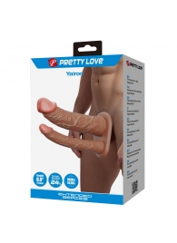 Реалистичная полая насадка на член для двойного проникновения Yairon - 17,5 см. - Baile - купить с доставкой в Коломне