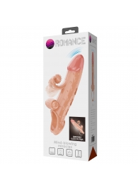 Телесная вибронасадка на пенис с подхватом мошонки - 20 см. - Baile - в Коломне купить с доставкой