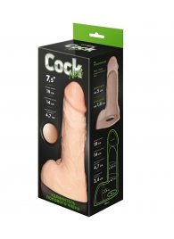 Телесный фаллоудлинитель с мошонкой Cock Next - 19 см. - LOVETOY (А-Полимер) - в Коломне купить с доставкой