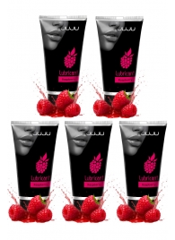 Набор из 5 съедобных лубрикантов JUJU со вкусом малины - JuJu - купить с доставкой в Коломне