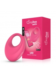 Розовое интерактивное эрекционное виброкольцо Leo - Easy toys - в Коломне купить с доставкой