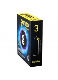 Супертонкие презервативы Ganzo Invisible - 3 шт. - Ganzo - купить с доставкой в Коломне