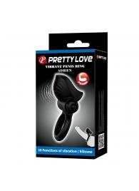 Черное эрекционное кольцо с вибрацией Adrien - Baile - в Коломне купить с доставкой