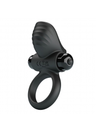 Черное эрекционное кольцо с вибрацией Adrien - Baile - в Коломне купить с доставкой