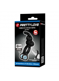 Черное вибрирующее кольцо с металлическими шариками Yusuf - Baile - в Коломне купить с доставкой