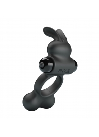 Черное вибрирующее кольцо с металлическими шариками Yusuf - Baile - в Коломне купить с доставкой